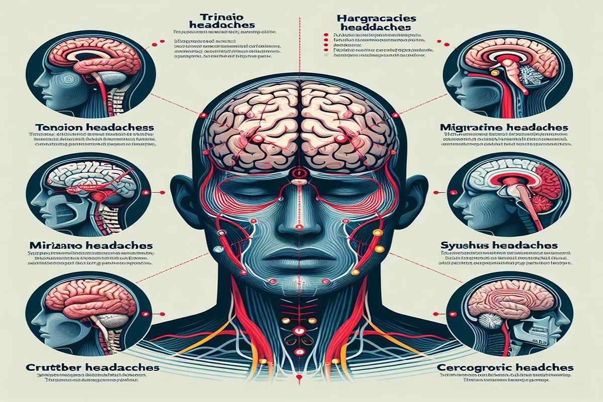 آناتومی مغز انسان و نواحی خاصی که باعث سردرد می شوند