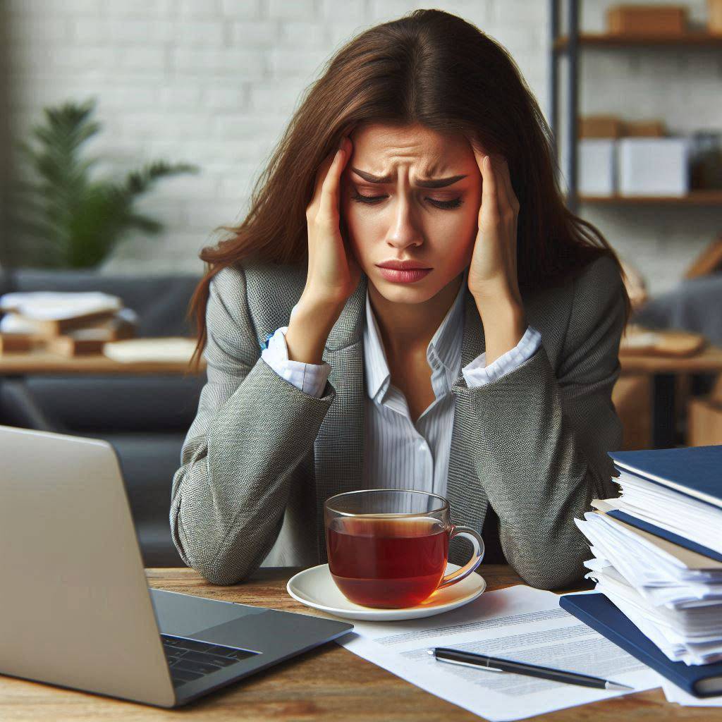 خانمی که دچار سردرد خوشهای شده است خانمی که دچار سردرد خوشهای شده است