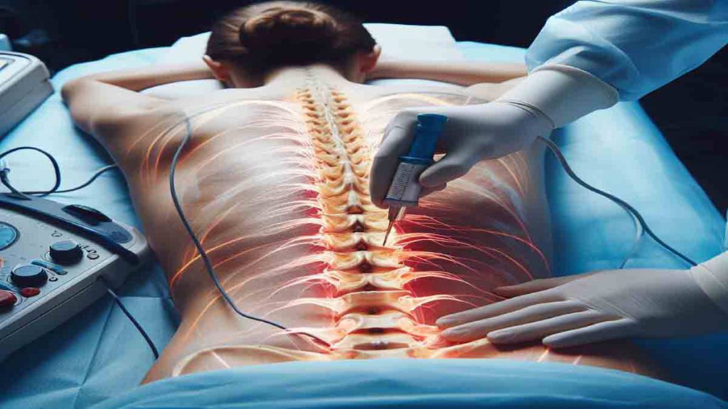 انجام نوار عصب برای بیماری که روی تخت خوابیده از بیمار که روی تخت خوابیده، نوار عصب گرفته می شود