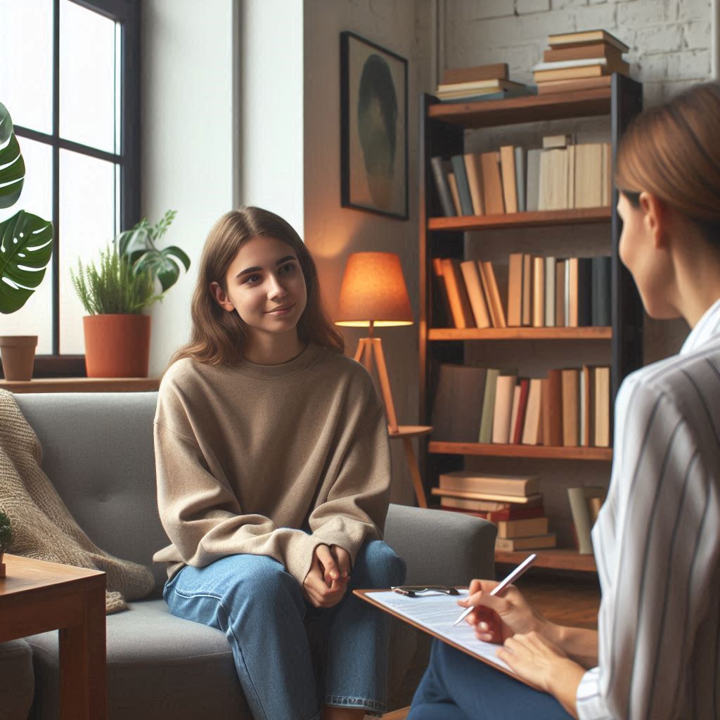 درمان پانیک توسط متخصص خانمی برای درمان بیماری با پزشک مشورت می کند