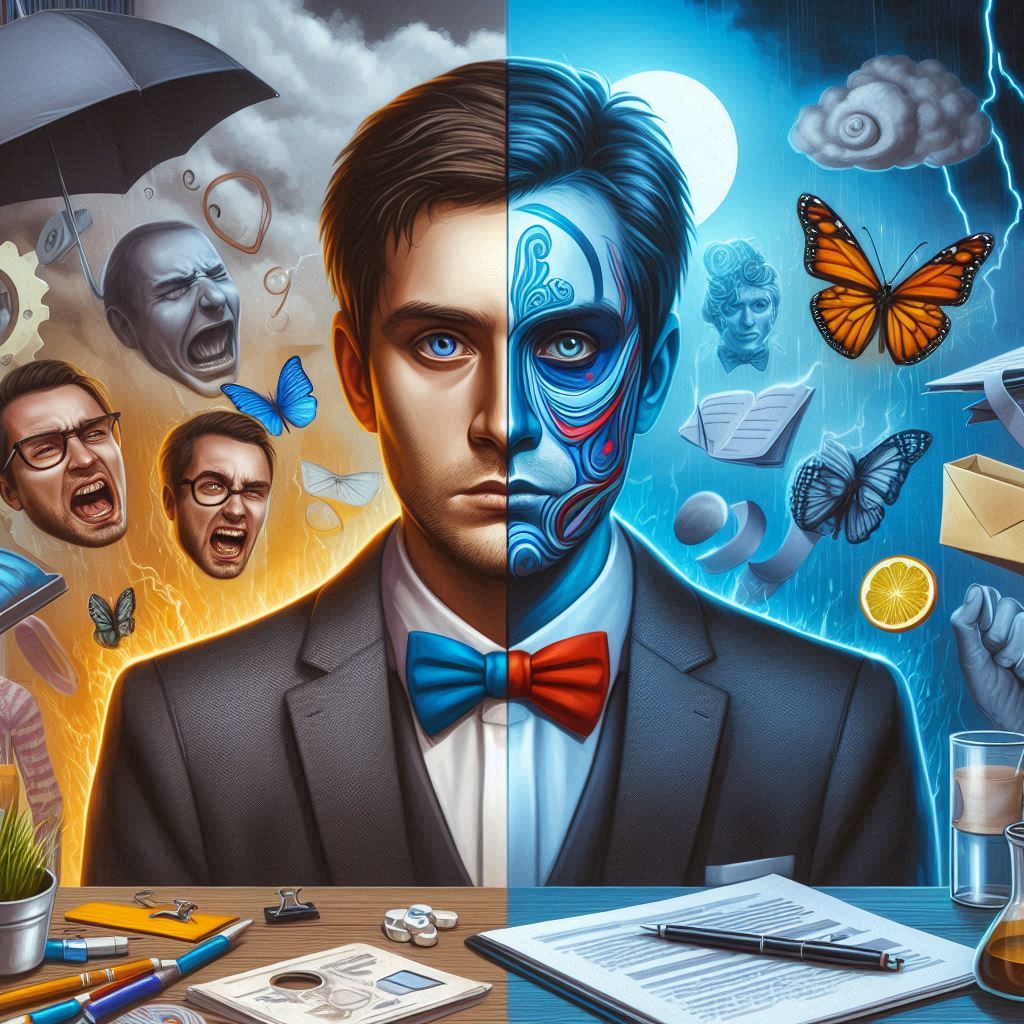 اختلال دوقطبی در فرد فردی که دارای اختلالات دوقطبی است