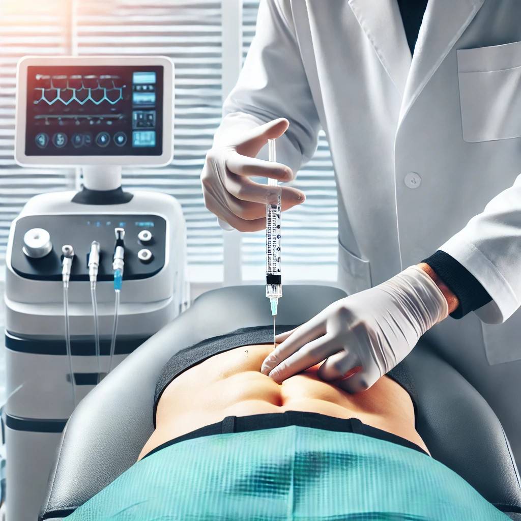 تزریق بوتاکس معده پزشک برای بیمار تزریق بوتاکس معده را انجام می دهد