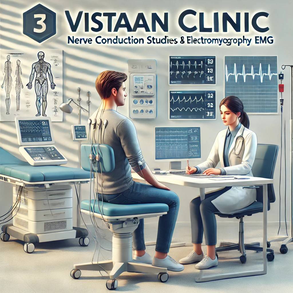 انجام نوار عصب و عضله در کلینیک ویستان بیمار در حال دریافت خدمات نوار عصب و عضله با بیمه تکمیلی