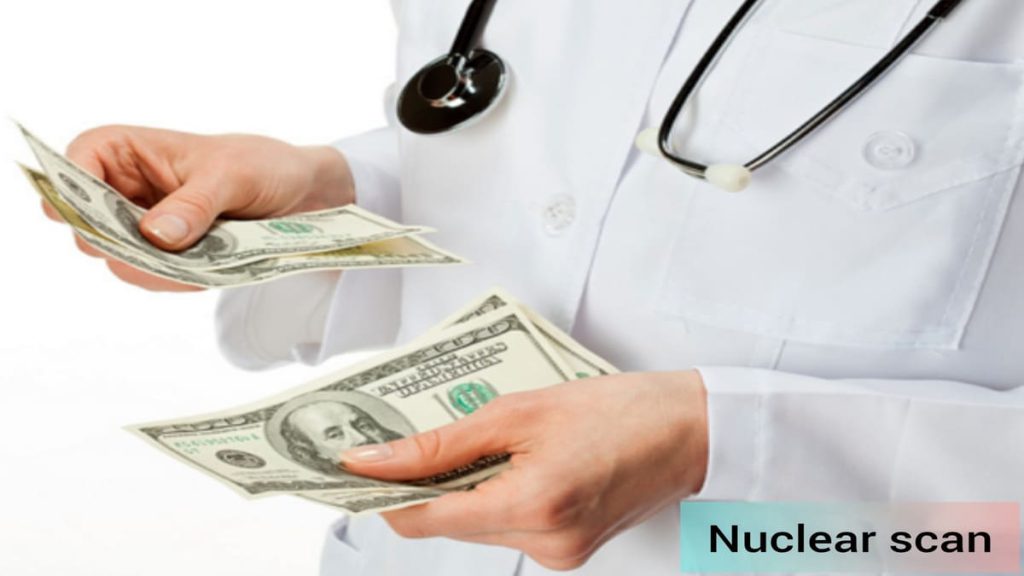 دریافت پول از بیمار برای اسکن هسته ای پزشک هزینه اسکن هسته ای کل بدن را از بیمار دریافت کرده است.